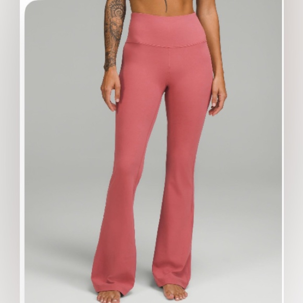 Lululemon Groove Super High Rise Flared Pant Nulu Brier Rose size 6 MSRP: $118